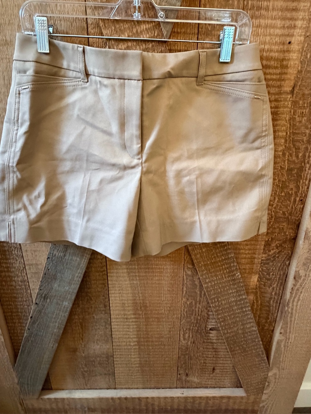 NWT WHBM Tan Shorts 8